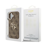 Apple iPhone 17 Kılıf Guess Orjinal Lisanslı Gold Metal Kamera Çerçeveli 4G Desenli Metal Büyük 4G ve Yazı Logolu Kapak