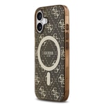 Apple iPhone 17 Kılıf Guess Orjinal Lisanslı M-safe Şarj Özellikli IML Baskılı Klasik Logolu 4G Desenli Kapak