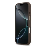 Apple iPhone 17 Kılıf Guess Orjinal Lisanslı M-safe Şarj Özellikli Sıcak Baskılı Yazı Logolu PU Deri Peony Kapak