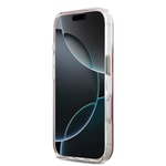 Apple iPhone 17 Kılıf Guess Orjinal Lisanslı M-safe Şarj Özellikli Simli Peony Desenli Silikon Kapak