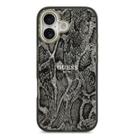 Apple iPhone 17 Kılıf Guess Orjinal Lisanslı M-safe Şarj Özellikli Yazı Logolu Python Desenli Kapak