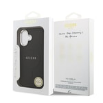 Apple iPhone 17 Kılıf Guess Orjinal Lisanslı M-safe Şarj Özellikli Klasik Yazı Logolu PU Deri Kapak