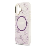 Apple iPhone 17 Kılıf Guess Orjinal Lisanslı M-safe Şarj Özellikli 4G Desenli Simli Silikon Kapak