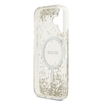 Apple iPhone 17 Kılıf Guess Orjinal Lisanslı M-safe Şarj Özellikli Transparan Resin Bottom Kapak