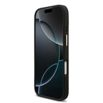 Apple iPhone 17 Kılıf Guess Orjinal Lisanslı M-safe Şarj Özellikli 4G Metal Büyük Logolu Kartlıklı Kapak