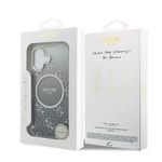 Apple iPhone 17 Kılıf Guess Orjinal Lisanslı M-safe Şarj Özellikli 4G Desenli Simli Silikon Kapak