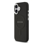 Apple iPhone 17 Kılıf Guess Orjinal Lisanslı M-safe Şarj Özellikli Klasik Yazı Logolu PU Deri Kapak