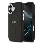 Apple iPhone 17 Kılıf Guess Orjinal Lisanslı M-safe Şarj Özellikli Klasik Yazı Logolu PU Deri Kapak