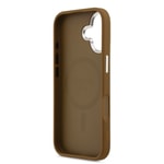 Apple iPhone 17 Kılıf Guess Orjinal Lisanslı M-safe Şarj Özellikli PU Deri Metal Kamera Çerçeveli Üçgen Logolu Kapak