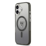 Apple iPhone 17 Kılıf Guess Orjinal Lisanslı M-safe Şarj Özellikli IML Baskılı Üçgen Logolu Metal Kamera Çerçeveli Kapak