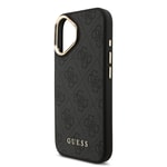 Apple iPhone 17 Kılıf Guess Orjinal Lisanslı M-safe Şarj Özellikli 4G Metal Büyük Logolu Kartlıklı Kapak