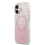Apple iPhone 17 Kılıf Guess Orjinal Lisanslı M-safe Şarj Özellikli 4G Desenli Simli Silikon Kapak