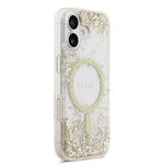 Apple iPhone 17 Kılıf Guess Orjinal Lisanslı M-safe Şarj Özellikli Transparan Resin Bottom Kapak