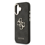 Apple iPhone 17 Kılıf Guess Orjinal Lisanslı Gold Metal Kamera Çerçeveli 4G Desenli Metal Büyük 4G ve Yazı Logolu Kapak