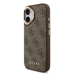 Apple iPhone 17 Kılıf Guess Orjinal Lisanslı M-safe Şarj Özellikli 4G Metal Büyük Logolu Kartlıklı Kapak