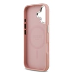 Apple iPhone 17 Kılıf Guess Orjinal Lisanslı M-safe Şarj Özellikli Metal Kamera Çerçeveli Üçgen Logolu Glitter Kapak