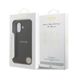 Apple iPhone 17 Kılıf Guess Orjinal Lisanslı M-safe Şarj Özellikli Yazı Logolu PU Deri Kapak
