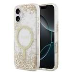 Apple iPhone 17 Kılıf Guess Orjinal Lisanslı M-safe Şarj Özellikli Transparan Resin Bottom Kapak