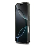 Apple iPhone 17 Kılıf Guess Orjinal Lisanslı M-safe Şarj Özellikli IML Baskılı Üçgen Logolu Metal Kamera Çerçeveli Kapak