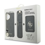 Apple iPhone 17 Kılıf Guess Orjinal Lisanslı M-safe Şarj Özellikli Askılı ve 4G Logo Kartlıklı Kapak
