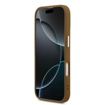 Apple iPhone 17 Kılıf Guess Orjinal Lisanslı M-safe Şarj Özellikli PU Deri Metal Kamera Çerçeveli Üçgen Logolu Kapak