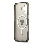 Apple iPhone 17 Kılıf Guess Orjinal Lisanslı M-safe Şarj Özellikli IML Baskılı Üçgen Logolu Metal Kamera Çerçeveli Kapak