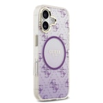 Apple iPhone 17 Kılıf Guess Orjinal Lisanslı M-safe Şarj Özellikli 4G Desenli Simli Silikon Kapak