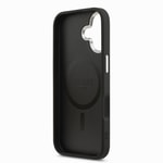 Apple iPhone 17 Kılıf Guess Orjinal Lisanslı M-safe Şarj Özellikli PU Deri Metal Kamera Çerçeveli Üçgen Logolu Kapak