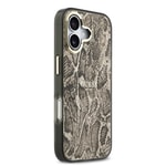 Apple iPhone 17 Kılıf Guess Orjinal Lisanslı M-safe Şarj Özellikli Yazı Logolu Python Desenli Kapak