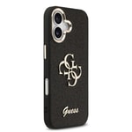 Apple iPhone 17 Kılıf Guess Orjinal Lisanslı 4G Büyük Metal Kamera Çerçeveli ve Logolu Glitter Kapak