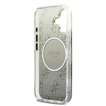 Apple iPhone 17 Kılıf Guess Orjinal Lisanslı M-safe Şarj Özellikli 4G Desenli Simli Silikon Kapak