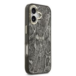 Apple iPhone 17 Kılıf Guess Orjinal Lisanslı M-safe Şarj Özellikli Yazı Logolu Python Desenli Kapak
