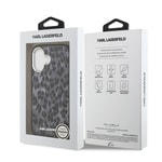 Apple iPhone 17 Kılıf Karl Lagerfeld Orjinal Lisanslı M-safe Şarj Özellikli IML Leopar Baskılı Kapak
