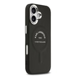 Apple iPhone 17 Kılıf Karl Lagerfeld Orjinal Lisanslı M-safe Şarj Özellikli Metal Kamera ve Buton Tasarımlı Paris RSG PU Deri Kapak