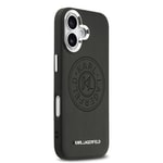 Apple iPhone 17 Kılıf Karl Lagerfeld Orjinal Lisanslı M-safe Şarj Özellikli Delikli Tasarım Metal Logolu PU Deri Kapak