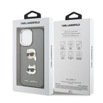 Apple iPhone 17 Kılıf Karl Lagerfeld Orjinal Lisanslı Metal Logolu K&C Heads Pin Kapak