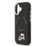 Apple iPhone 17 Kılıf Karl Lagerfeld Orjinal Lisanslı M-safe Şarj Özellikli Metal Kamera ve Buton Tasarımlı K&C PU Deri Kapak