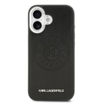 Apple iPhone 17 Kılıf Karl Lagerfeld Orjinal Lisanslı M-safe Şarj Özellikli Delikli Tasarım Metal Logolu PU Deri Kapak