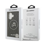 Apple iPhone 17 Kılıf Karl Lagerfeld Orjinal Lisanslı Parlayan Simli Karl & Choupette Heads Kapak