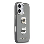 Apple iPhone 17 Kılıf Karl Lagerfeld Orjinal Lisanslı Metal Logolu K&C Heads Pin Kapak