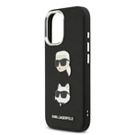 Apple iPhone 17 Kılıf Karl Lagerfeld Orjinal Lisanslı Metal Logolu K&C Heads Pin Kapak