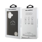 Apple iPhone 17 Kılıf Karl Lagerfeld Orjinal Lisanslı M-safe Şarj Özellikli Metal Kamera ve Buton Tasarımlı Paris RSG PU Deri Kapak