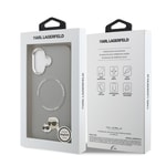 Apple iPhone 17 Kılıf Karl Lagerfeld Orjinal Lisanslı M-safe Şarj Özellikli Metal Kamera ve Buton Tasarımlı K&C PU Deri Kapak