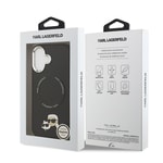 Apple iPhone 17 Kılıf Karl Lagerfeld Orjinal Lisanslı M-safe Şarj Özellikli Metal Kamera ve Buton Tasarımlı K&C PU Deri Kapak