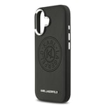 Apple iPhone 17 Kılıf Karl Lagerfeld Orjinal Lisanslı M-safe Şarj Özellikli Delikli Tasarım Metal Logolu PU Deri Kapak