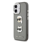 Apple iPhone 17 Kılıf Karl Lagerfeld Orjinal Lisanslı Metal Logolu K&C Heads Pin Kapak