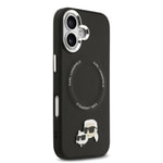 Apple iPhone 17 Kılıf Karl Lagerfeld Orjinal Lisanslı M-safe Şarj Özellikli Metal Kamera ve Buton Tasarımlı K&C PU Deri Kapak
