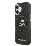 Apple iPhone 17 Kılıf Karl Lagerfeld Orjinal Lisanslı Parlayan Simli Karl & Choupette Heads Kapak