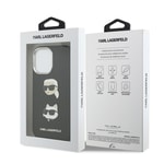 Apple iPhone 17 Kılıf Karl Lagerfeld Orjinal Lisanslı Metal Logolu K&C Heads Pin Kapak