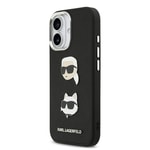 Apple iPhone 17 Kılıf Karl Lagerfeld Orjinal Lisanslı Metal Logolu K&C Heads Pin Kapak